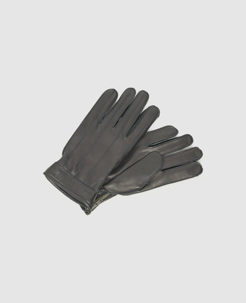 Gloves with zipper - Dark Blue