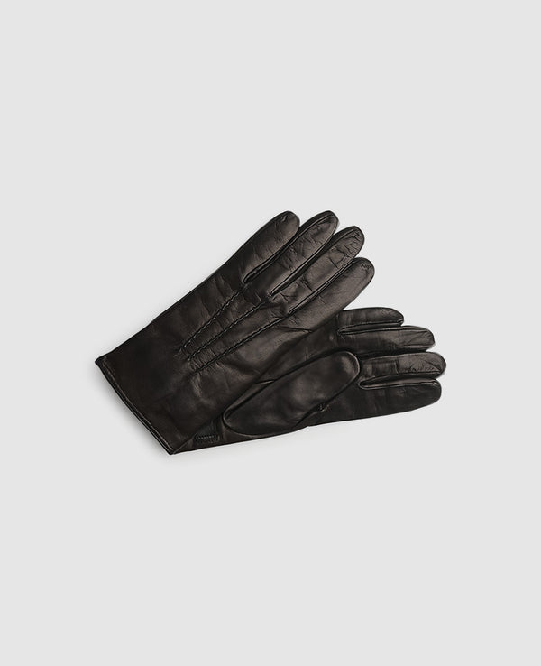 Gloves with stitching - Black