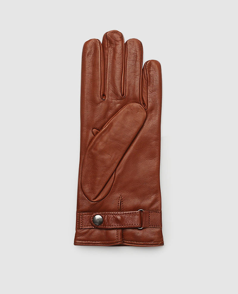 Gloves with stitching - Light Brown